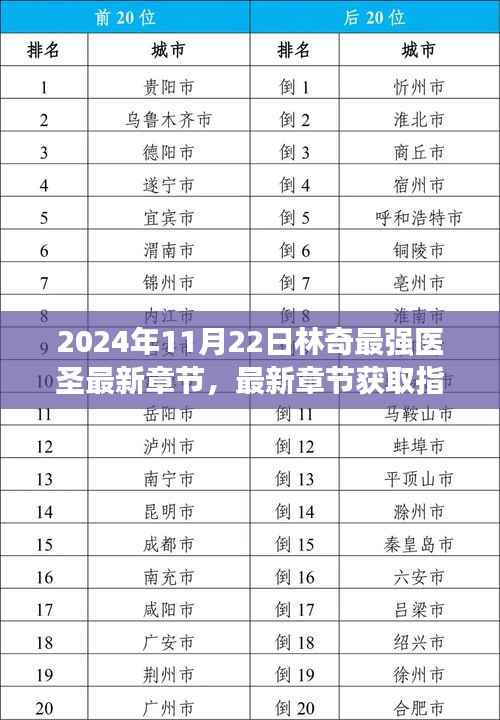 林奇最强医圣最新章节获取指南,2024年11月22日更新章节速递