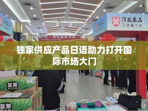 独家供应产品日语助力打开国际市场大门